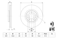 Brzdový kotúč BOSCH 0 986 479 J45