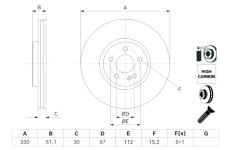 Brzdový kotúč BOSCH 0 986 479 J59