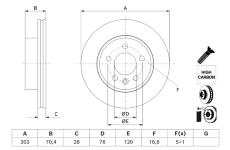 Brzdový kotúč BOSCH 0 986 479 J83