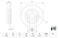 Brzdový kotouč BOSCH 0 986 479 J90