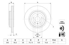 Brzdový kotúč BOSCH 0 986 479 J99