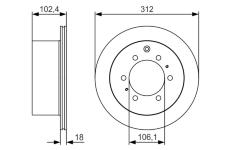 Brzdový kotouč BOSCH 0 986 479 R57