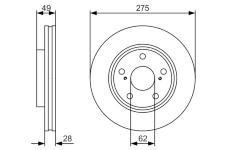 Brzdový kotouč BOSCH 0 986 479 R58