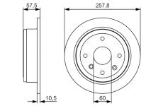 Brzdový kotouč BOSCH 0 986 479 S08