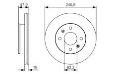 Brzdový kotouč BOSCH 0 986 479 S18