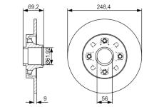 Brzdový kotouč BOSCH 0 986 479 S43