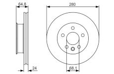 Brzdový kotouč BOSCH 0 986 479 S80