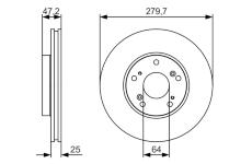 Brzdový kotouč BOSCH 0 986 479 S82