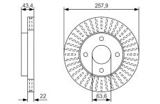 Brzdový kotouč BOSCH 0 986 479 T66