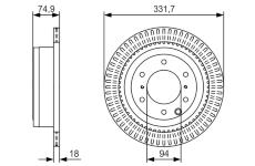 Brzdový kotouč BOSCH 0 986 479 T90