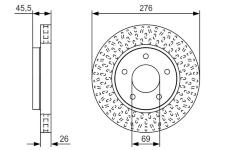 Brzdový kotouč BOSCH 0 986 479 U40