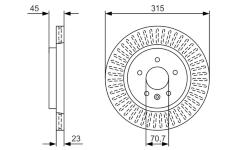 Brzdový kotouč BOSCH 0 986 479 U65