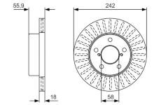 Brzdový kotouč BOSCH 0 986 479 U69