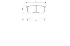 Sada brzdových destiček, kotoučová brzda BOSCH 0 986 490 050