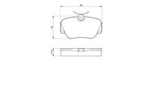 Sada brzdových destiček, kotoučová brzda BOSCH 0 986 490 550