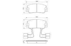 Sada brzdových destiček, kotoučová brzda BOSCH 0 986 491 330