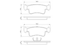 Sada brzdových destiček, kotoučová brzda BOSCH 0 986 493 360