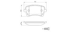 Sada brzdových platničiek kotúčovej brzdy BOSCH 0 986 494 119