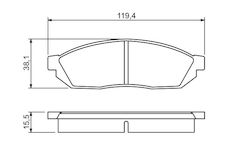 Sada brzdových destiček, kotoučová brzda Bosch 0986494208