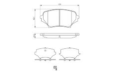 Sada brzdových destiček, kotoučová brzda BOSCH 0 986 494 322