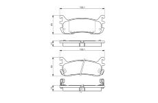 Sada brzdových destiček, kotoučová brzda BOSCH 0 986 494 341