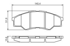 Sada brzdových destiček, kotoučová brzda Bosch 0986494425