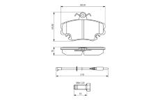 Sada brzdových destiček, kotoučová brzda BOSCH 0 986 494 522