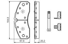 Sada brzdových destiček, kotoučová brzda BOSCH 0 986 494 548