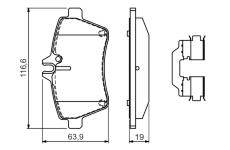 Sada brzdových destiček, kotoučová brzda BOSCH 0 986 494 555