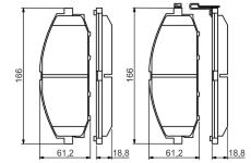 Sada brzdových destiček, kotoučová brzda BOSCH 0 986 494 560