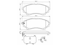 Sada brzdových destiček, kotoučová brzda BOSCH 0 986 494 587