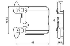 Sada brzdových destiček, kotoučová brzda BOSCH 0 986 494 774
