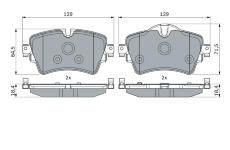 Sada brzdových destiček, kotoučová brzda BOSCH 0 986 494 809