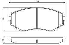 Sada brzdových platničiek kotúčovej brzdy BOSCH 0 986 495 131