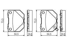 Sada brzdových destiček, kotoučová brzda BOSCH 0 986 495 137