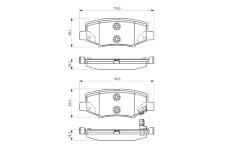 Sada brzdových destiček, kotoučová brzda BOSCH 0 986 495 155