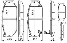 Sada brzdových destiček, kotoučová brzda BOSCH 0 986 495 308