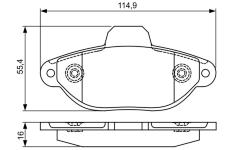 Sada brzdových platničiek kotúčovej brzdy BOSCH 0 986 495 338