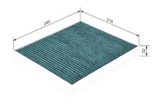 Filter vnútorného priestoru BOSCH 0 986 628 504