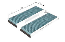 Filtr, vzduch v interiéru BOSCH 0 986 628 505