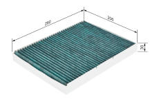 Filter vnútorného priestoru BOSCH 0 986 628 509