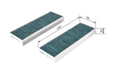 Filtr, vzduch v interiéru BOSCH 0 986 628 510