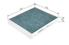 Filtr, vzduch v interiéru BOSCH 0 986 628 512
