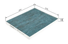 Filter vnútorného priestoru BOSCH 0 986 628 514