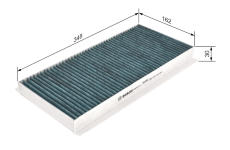 Filter vnútorného priestoru BOSCH 0 986 628 516