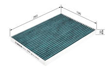 Filtr, vzduch v interiéru BOSCH 0 986 628 524