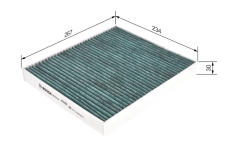 Filter vnútorného priestoru BOSCH 0 986 628 525