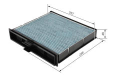 Filtr, vzduch v interiéru BOSCH 0 986 628 527