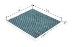 Filtr, vzduch v interiéru BOSCH 0 986 628 529