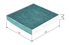 Filter vnútorného priestoru BOSCH 0 986 628 531